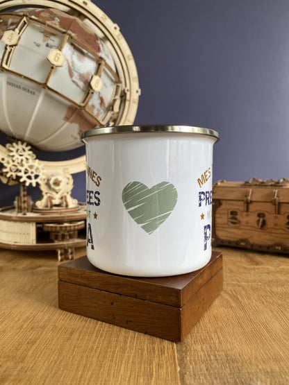 Mug en Acier Émaillé « Mes Personnes Préférées m’Appellent Papa »
