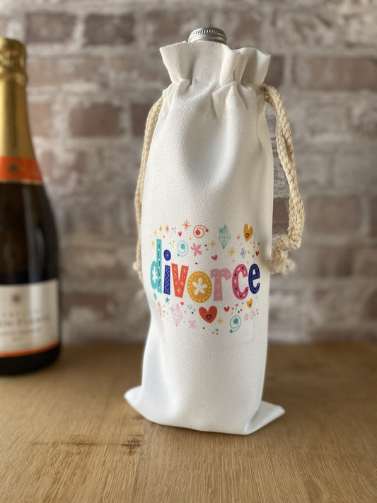 Sac à bouteille "DIVORCE"- Cadeau humour