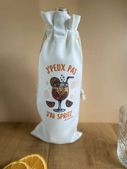 Sac à Bouteille en Tissu J’Peux Pas, J’Ai Spritz 🍹🎁