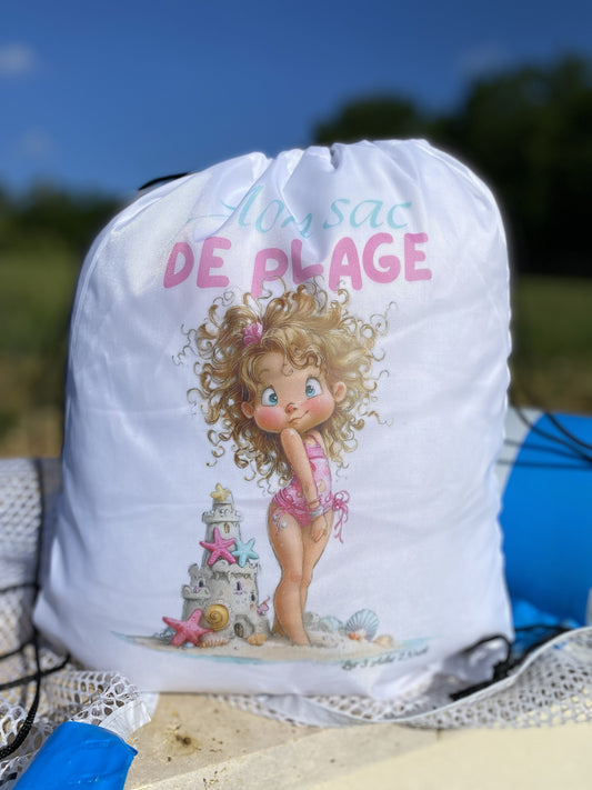 Sac de Plage Enfant – Sac à Dos Cordon Illustré